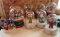 Group of peanuts electronic snow globes