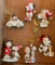Group of six Lenox peanuts porcelain Christmas ornaments