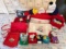 Group of Peanuts bags, Bank, decor and more