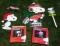 Group of 5 Snoopy Christmas themed lawn ornaments