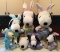 Group of 8 Snoopy Plush Easter Decor