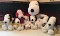 Group of 8 Snoopy Plush Toys