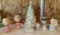 Group of Seven Lenox peanuts pals Christmas porcelain figurine set