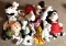 Group of Peanuts Plush Stuffed Toys