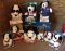 Group of 9 Snoopy Plush Stuffed Toys in Original Boxes