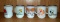 Group of 5 Vintage Fire King Peanuts Snoopy Collectible Coffee Mugs
