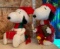 Group of two peanuts snoopy musical figurines