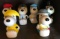 Group of 6 Vintage Peanuts Snoopy Banks