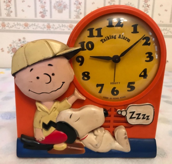 Vintage Peanuts Talking Alarm Clock