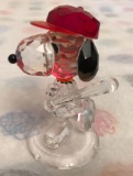 Crystal World Peanuts Home Run Snoopy Figurine