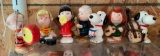 Group of seven vintage peanuts musical Christmas ornaments