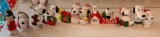 Group of 12 vintage peanuts snoopy Christmas ornaments