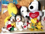 Group of Peanuts Snoopy Plush Stuffed Toys
