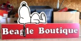 Snoopy 2 sided Beagle Boutique Sign