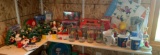 Shelf lot of miscellaneous peanuts Christmas items