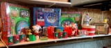 Shelf lot of miscellaneous peanuts Christmas items