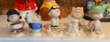 Group of five Lenox Peanuts beach party porcelain figurines