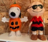 Group of 2 peanuts Halloween 3-D light of lawn ornaments