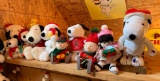 Group of Peanuts Snoopy and others plush dolls