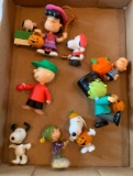 Group of peanuts Halloween plastic figurines