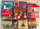 Group of Peanuts Holiday items, including Christmas CD