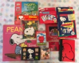 Group of Peanuts games, cards, calendar and more