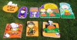 Lot of 6 Snoopy & Charlie Brown Halloween themed lawn ornaments