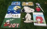 Lot of 9 Snoopy various holiday-themed decor