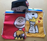 Group of 3 Peanuts items, cinch pack, lunch box