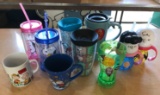 Group of Peanuts mugs, cups