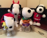 Group of 4 Halloween Stand Alone Snoopy Greeters