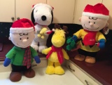 Group of 4 Peanuts Christmas Stand Alone Greeters