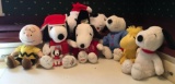 Group of 7 Peanuts Plush Toys