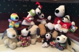 Group of 12 Snoopy Plush Toys