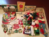 Group of miscellaneous Peanuts Christmas Decor