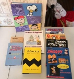 Group of Peanuts books, collector guides, biography and more
