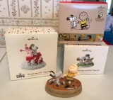 Group of 3 Hallmark Peanuts figurines in original boxes