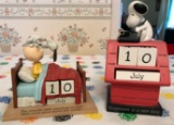 Group of 2 Peanuts Hallmark Calendar Figures