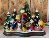 The Danbury mint peanuts Christmas is here statue