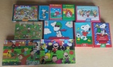 Lot of 11 Peanuts Snoopy Puzzles