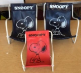 Group of 3 Snoopy beach chairs for dolls
