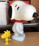 Snoopy and Woodstock Hard Plastic Bobblehead Bank