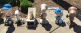 Group of 7 Peanuts Snoopy Garden statues