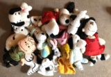 Group of Peanuts Plush Stuffed Toys