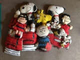 Group of Vintage Peanuts Character Pillows