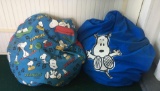 Group of 2 Snoopy Cloth Beanbag Chairs