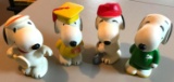 Group of 4 Vintage Peanuts Snoopy Banks