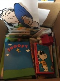 Large group of Peanuts Snoopy Stickers, Cards and more