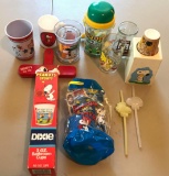 Group of Peanuts cups and other kitchen items