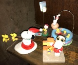 Group of 4 Peanuts figurines